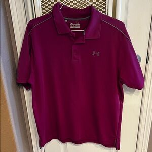 Under Armour Men's Polo Shirt in Deep Magenta